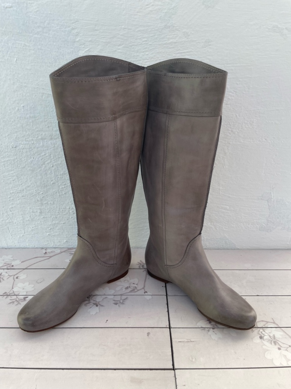 Chloe Gray Over-the-Knee Suede Boots